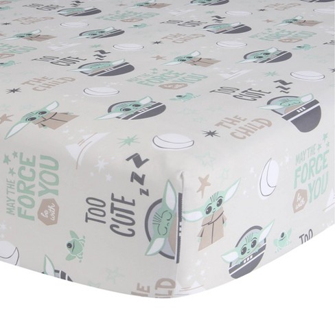 Star Wars Grogu Bamboo & Friends Fitted Crib Sheet Standard by Little Sleepies