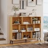 COZONY 10-Cube 3-Tier Bookshelf with 5 Iron Legs, Wooden Freestanding Open Shelf Storage Organizer for Home Office Living Room Bedroom - 3 of 4