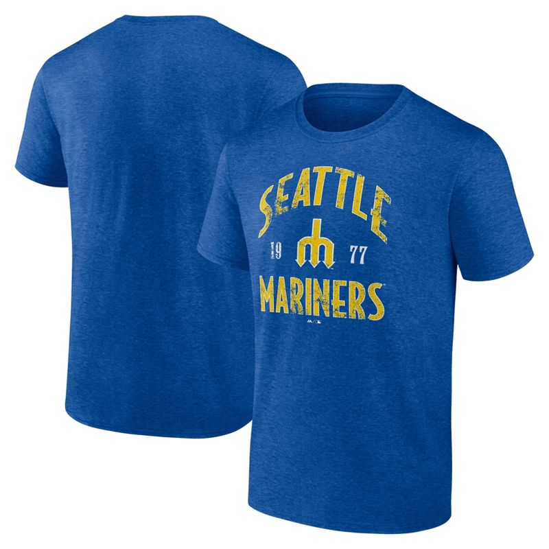 MLB Seattle Mariners Men's Bi-Blend T-Shirt, 1 of 4