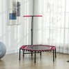 Soozier 45" Mini Trampoline, Rebounder Trampoline for Adults with LED Lights and Adjustable Handle, Quiet Bungee Rebounder - 2 of 4
