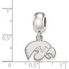 Black Bow Jewelry Sterling Silver Iowa Hawkeyes NCAA Bead Charm - 3 of 4