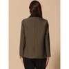 INSPIRE CHIC Women's Notched Lapel Long Sleeve One Button Double Breast Flap Pocket Blazer - 4 of 4
