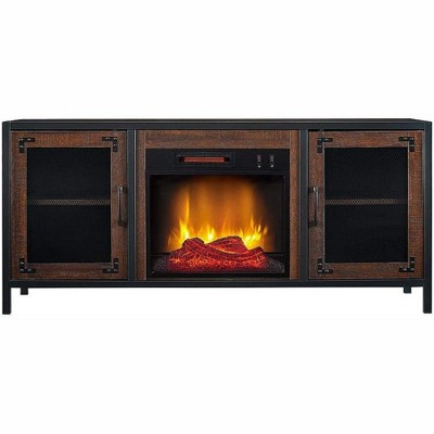 HearthPro Matthew Electric Fireplace Media Console in Brown - SP6556-OF