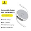 Baseus Pathfinder Series Free2Draw 3' 100W USB-C to USB-C Fast Charging Data Cable - Moon White - 2 of 4