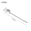 Unique Bargains Stainless Steel Long Handle Round Head Spoons 4 Pcs - 2 of 4