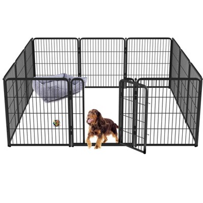 FXW Homeplus Indoor Dog Playpen - Stress-Free and Safe Play,Panels for Puppy and Small Dogs, Black│Patented