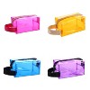 Handbag PVC Dazzling Waterproof Cosmetic Bag Toiletry Bag(Red) - 2 of 4