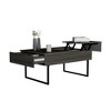 Vynxaria Lift Top Coffee Table with Hidden Storage - Carbon Espresso/Onyx Finish - 3 of 4