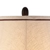 Kathy Ireland Sonnett Vintage Rustic Floor Lamp with Black Riser 68" Tall Bronze Metal Faux Marble Ivory Linen Bell Shade for Living Room Bedroom Home - 2 of 4