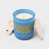Glass Wave Caribbean Cocktail Jar Candle with Lid 12oz - Room Essentials™ - 3 of 3