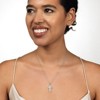 GILDED 1/2 or 1/4 Ctw Lab Grown Diamond Cross Pendant Necklace in 925 Sterling Silver or 14KT Yellow Gold Plated | Gothic & Christian, 18" Chain - 4 of 4