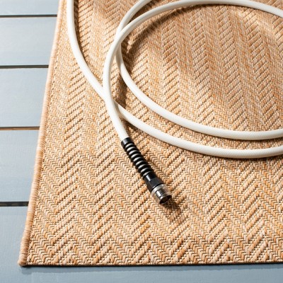 Courtyard Carolann 2'3" x 14' Natural/Cream Indoor/Outdoor Runner Rug