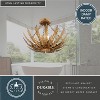 VAXCEL Ozette 18-in W Heritage Gold Semi Flush Mount Ceiling Light Fixture with Leaf Motif - 4 of 4