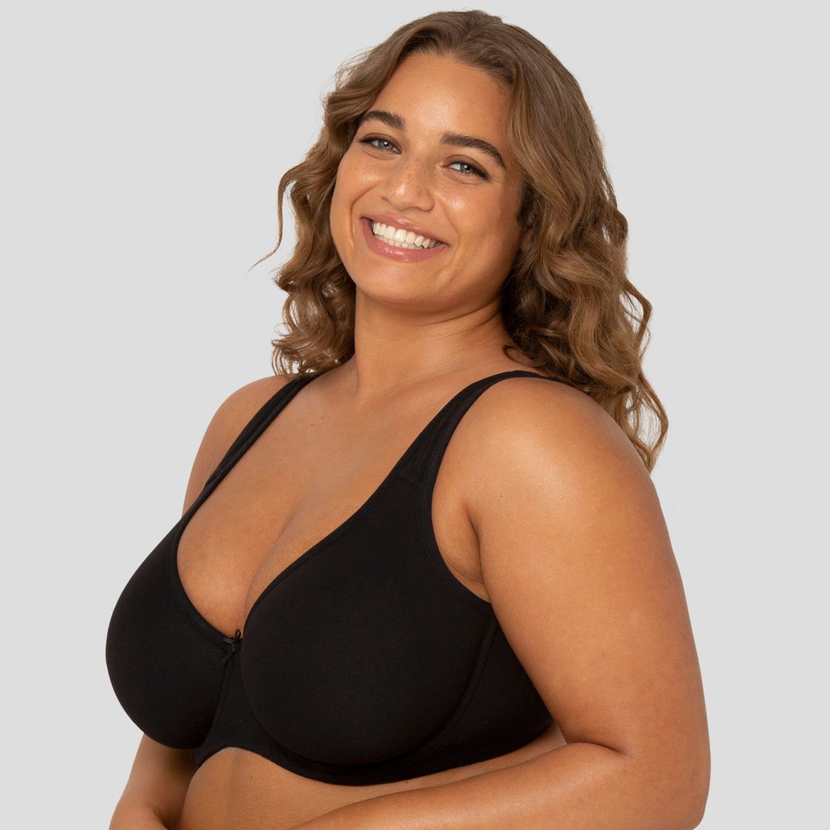 Fit For Me by Fruit of the Loom Womens Plus Size Beyond Soft Cotton Unlined Underwire Bra - thumbnail 2