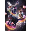 Trends International James Booker - Galaxy Space Cats Riding Donuts Unframed Wall Poster Prints - 4 of 4