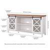 68" White and Golden Oak TV Stand - Henn&Hart - 4 of 4