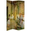 Oriental Furniture 6" Double Sided Works of Degas Room Divider Dancers: Canvas Art Print, No Assembly, Spruce Frame - 2 of 4