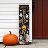 HomeRoots 36" Black Gold Orange And Purple Solid Wood Happy Halloween Ghost Porch Sign - 2 of 4