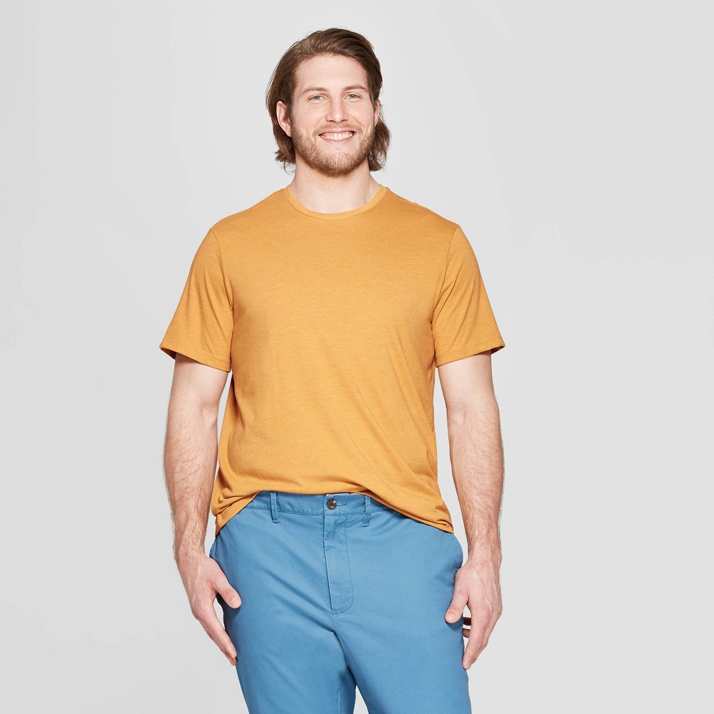 Men's Big & Tall Standard Fit Short Sleeve Lyndale Crew Neck T-Shirt - Goodfellow & Co Squash 2XB was $8.0 now $5.0 (38.0% off)