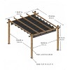 Aluminum Pergola, Outdoor Metal Pergola with Adjustable Canopy, Reinforced Frame Outdoor Shelter for Backyard, Garden and Deck - 2 of 4