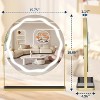 Garvee 19" Vanity Mirror with Smart Touch, 3-Color Dimmable, 360° Rotation, Storage Base, Removable 10X Magnifier, Round Gold Makeup Mirror - 2 of 4