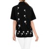 LA LEELA Women's Summer Casual Hawaiian Blouse Shirt Solid Blouses Short Sleeve Button Up Dress Tops Tee Shirts Tank Top Women - 4 of 4