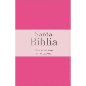 Biblia Rvr 1960 Letra Grande Tamaño Manual Tricolor Rosa Oscuro Rosa Claro Con Cierre E Índice (Bible Rvr 1960 Large Print Handsize Leatherlike - 1 of 1