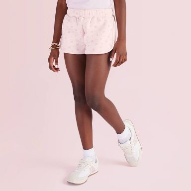 Girls' Lily Blooming Heirloom Ditsy French Terry Sweatshorts - LoveShackFancy x Target Light Pink S