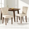 7-Piece Rubberwood Dining Table Set with Faux Wood Tabletop, Dining Chairs Set of 6, Modern Dining Table Set for Kitchen & Dining Room - 2 of 4