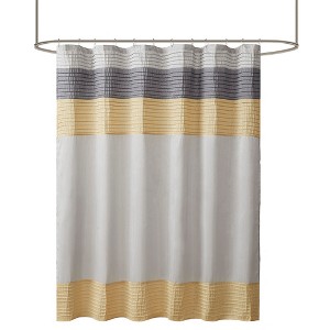 Gracie Mills Nixon Faux Silky Lightweight Shower Curtain - 1 of 4