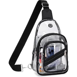 Hachikiko Stadium Approved Clear Crossbody Bag, Waterproof PVC Sling Chest Bag for Concerts, Events & Airport Security - 1 of 4