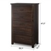 Karl Home 5-Drawer Brown MDF 28.74in. W Chest of Drawer - 4 of 4