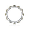 Rhodium and 14K Gold Plated Cocktail Ring Featuring a Vibrant Array of Colored Cubic Zirconia – A Dazzling Statement Piece with Multi-Hued Sparkle - 3 of 3