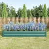 KTMBDW 3 Size Galvanized Raised Garden Beds, Outdoor Metal Gardening Planter Box, Rectangle Raised Planter for Vegetable Elevated Flower Herbs - 2 of 4