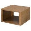 NicBex 30.8" Farmhouse Square Coffee Table with Storage, 2-Tier Center Table with Half-Open Shelving, Natural Wood Finish Living Room Table - 3 of 4