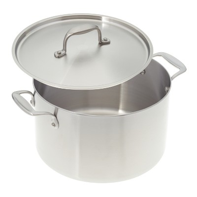 American Kitchen Cookware Premium Stainless Steel Covered 8 Quart Stock Pot