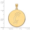 Black Bow Jewelry 10k Yellow Gold Cincinnati Bearcats NCAA Extra Large Pendant - 2 of 3
