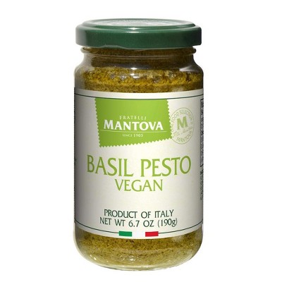 Mantova Basil Pesto Vegan - 6 pack, 6.5 oz