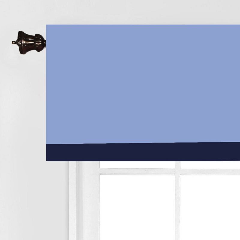 Bacati - Solid Blue/Navy Window Valance, 5 of 8
