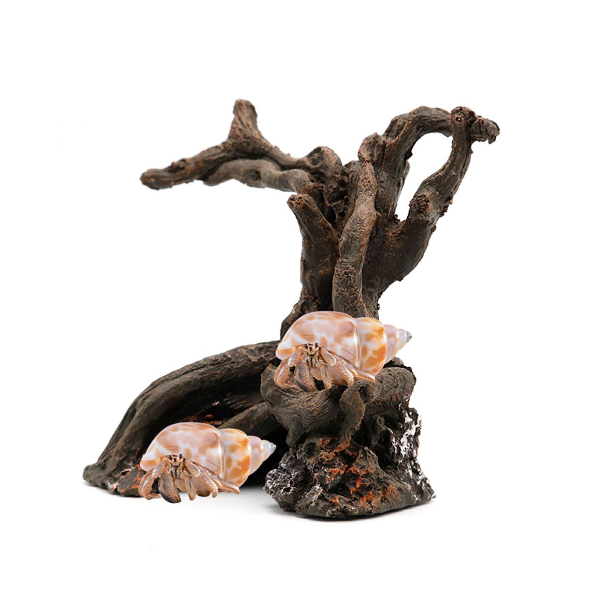 Hermit Crab Climbing Toy Resin Tree Trunk Ornament Aquarium Decoration for Reptile Lizard Newt Hermit Crab Y330 Simulated Tree Roots - thumbnail 3