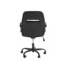 Simple Relax Upholstered Office Chair with Padded Armrests in Black and Grey - 4 of 4