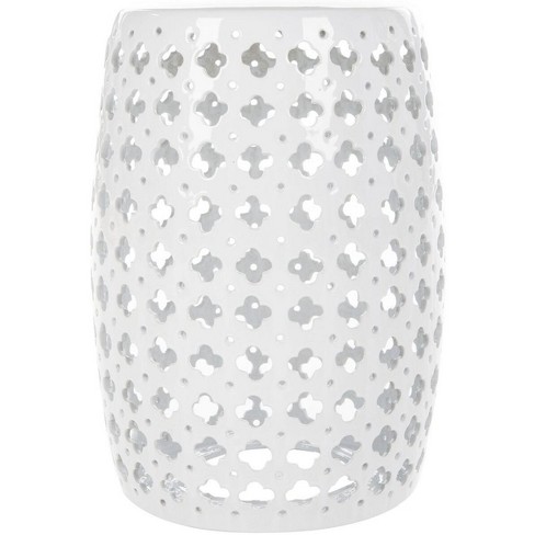 Lacey Ceramic Garden Stool White Safavieh. Target