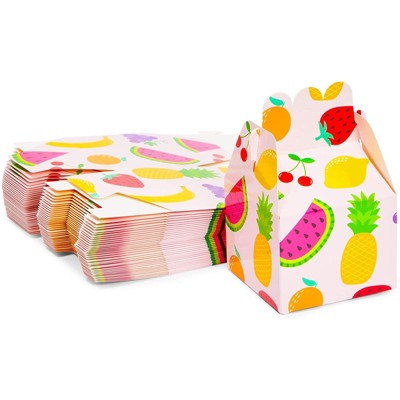 Sparkle and Bash 36 Pack Twotti Frutti Paper Treat Boxes Gift Box for 2nd Birthday Party Favors, 3.5 x 3.5 x 2.75 in