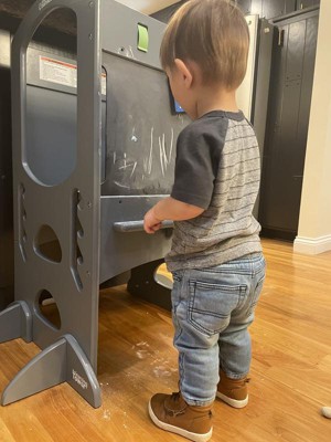  Kids Learning Tower por Little Partners - Taburete de cocina  pintado, edición limitada, color Earl Grey, material de abedul, mejora el  aprendizaje y el desarrollo de tu bebé (gris Earl) 