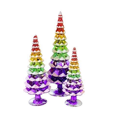 Cody Foster 16.0 Inch Pastel Rainbow Gradient Trees Set / 3 Decor ...