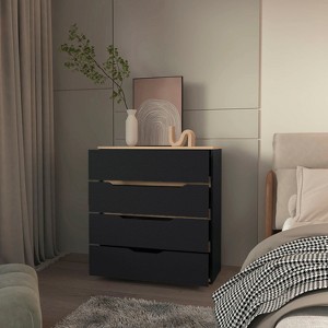 Okak 4-Drawer Dresser Ample Storage with Spacious Drawers, Sturdy Manufactured Wood, Superior Top for Versatile Home Spaces - 1 of 4