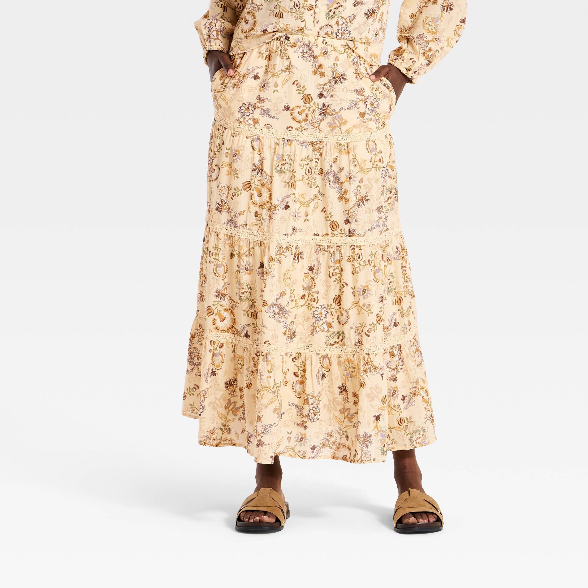 Women's Lace Maxi Pull On Skirt - Universal Thread™