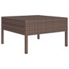 vidaXL Garden Furniture Set Brown PE Rattan 10-piece set Modular - 4 of 4