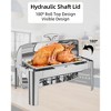 Chafing Dish, Steel Square Buffet Warmer with Clear Glass Lid & Alcohol Burner - For Catering, Party, Holiday (1-Pack) - 2 of 4