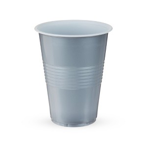 True Silver Plastic Cups, Disposable Plastic Drinking Glasses, Party Cups for Adults, 16oz Silver Set of 24 - 1 of 4